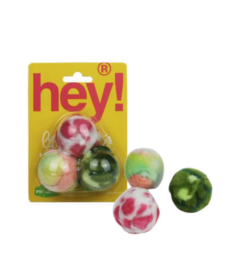 Bolas de Peluche con Sonido Hey! para Gatos