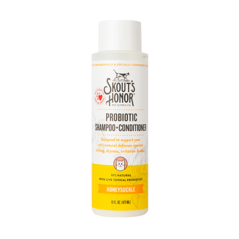 Shampoo y Acondicionador Probiótico Madreselva para Gatos Skouts Honor