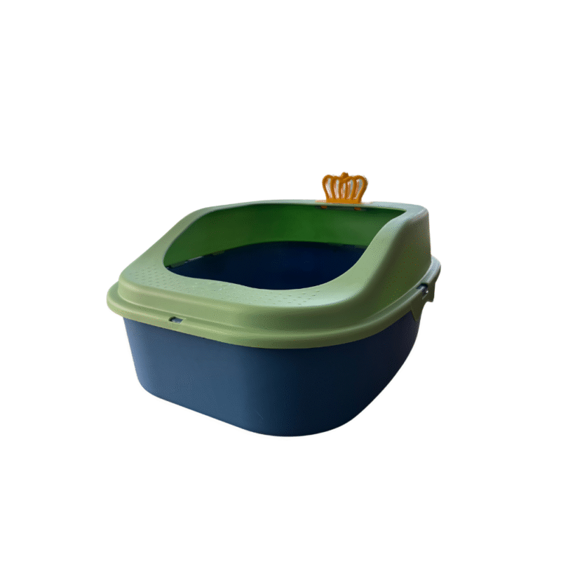 Arenero Abierto para Gato Azul con Tapa Verde