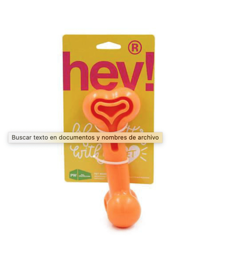 Juguete Hueso Naranjo Premios Hey! Para Perros