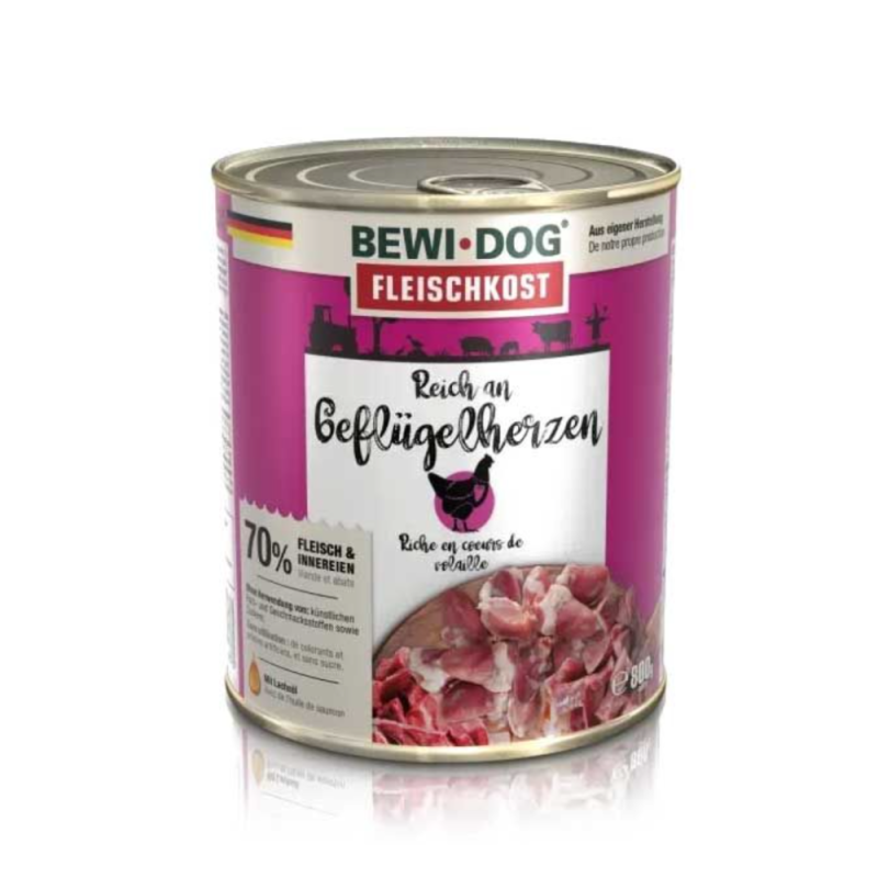 Lata rico en Corazón Ave Bewi Dog para Perros