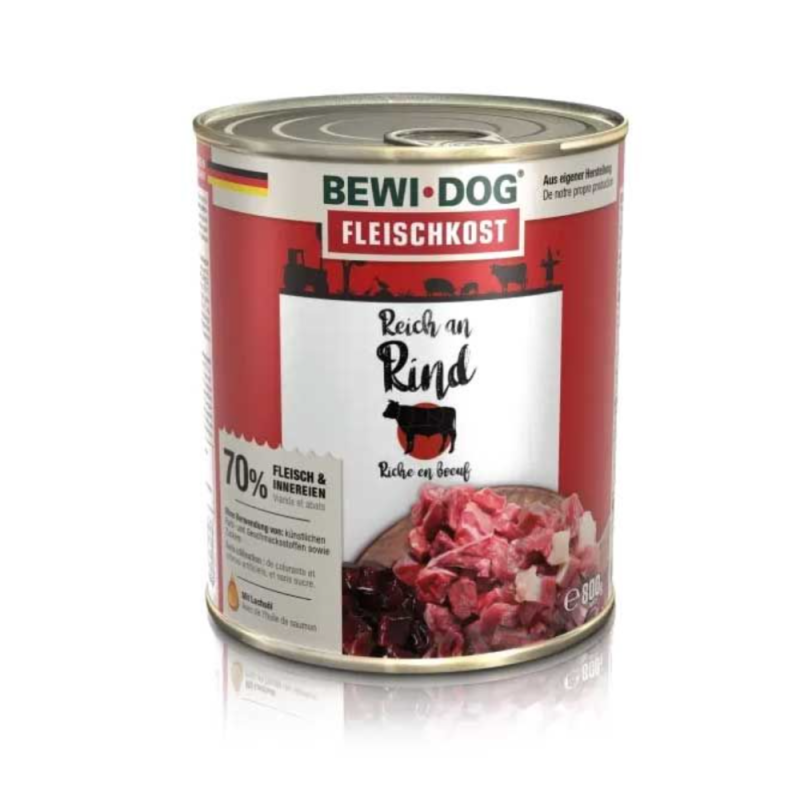 Lata Rico en Vacuno Bewi Dog para Perros