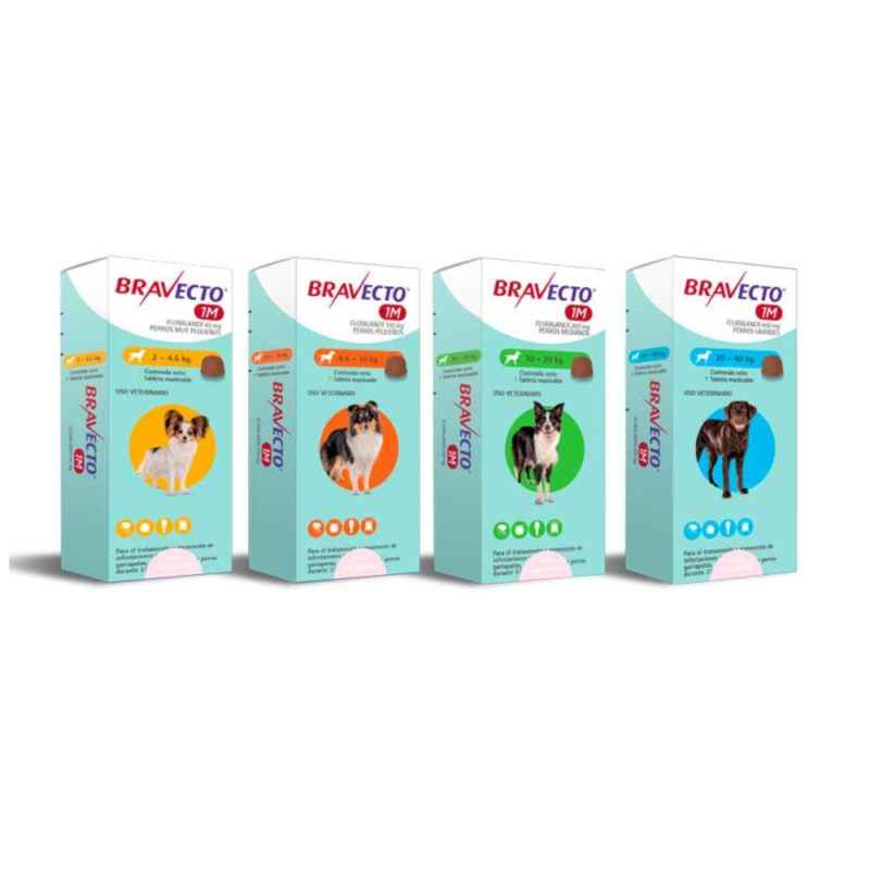 Antiparasitario 1 Mes Bravecto para Perros