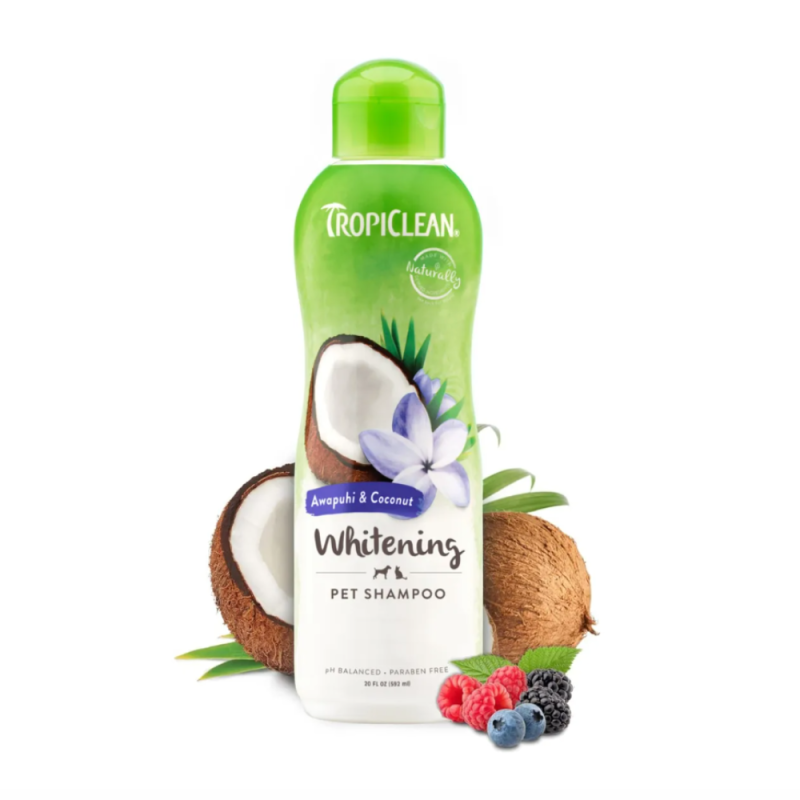 Shampoo Blanqueador de Awapuhi y Coco Tropiclean para Mascotas